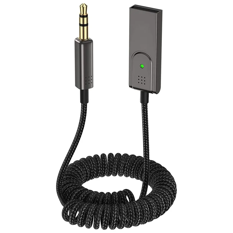 

Адаптер AU47-Aux на Bluetooth 5.1 3,5 мм Bluetooth-приемник, встроенный микрофон, для автомобильных динамиков и домашней аудиосистемы