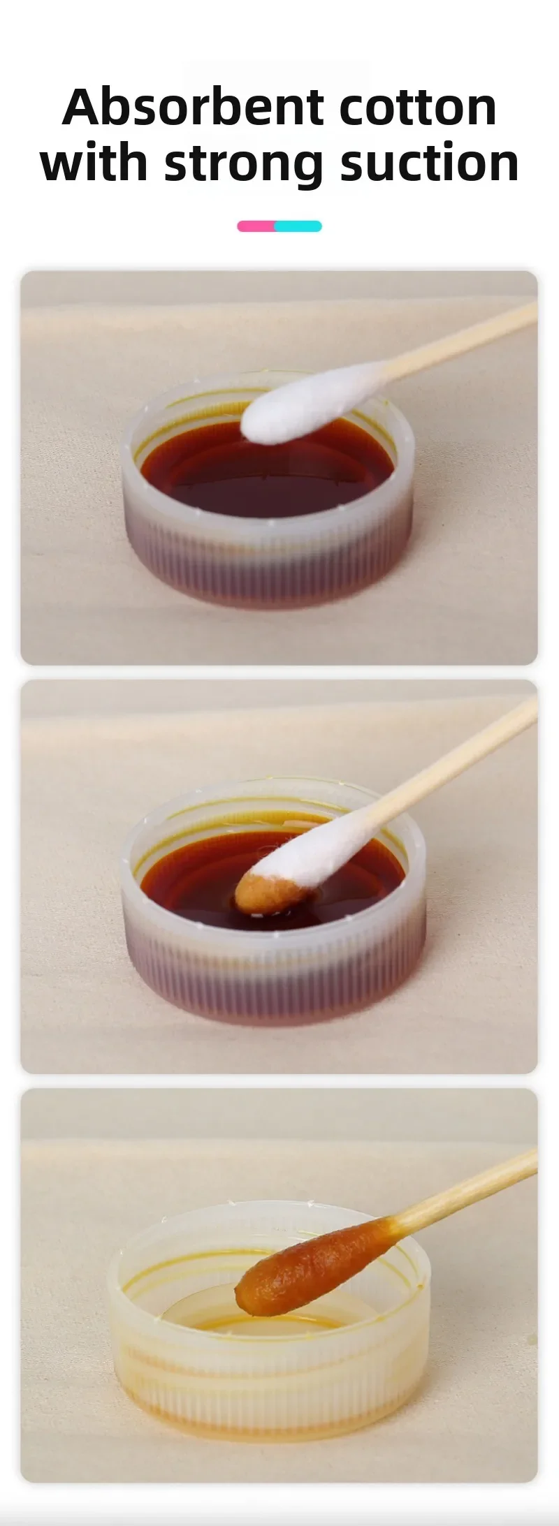 50 قطعة مسحات القطن القابل للتصرف العصي رئيس واحد الخشب الأذن تنظيف مقبض طويل مسحات القطن العصي لوازم منزلية عالية الجودة #4