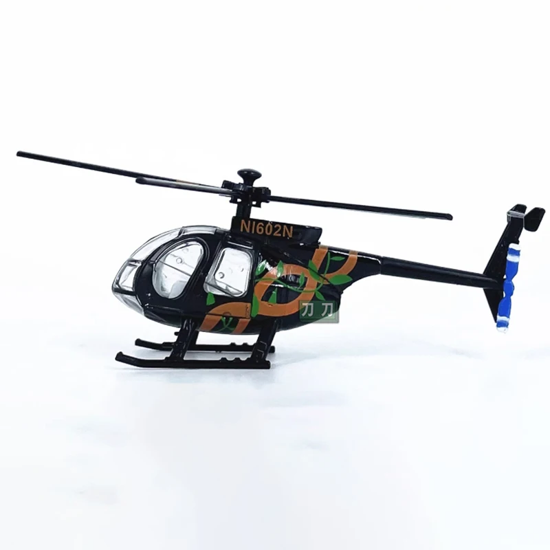 Diecast 1:100 Scale alloy helicopter model bird MD500 helicopter rotor aircraft finished ornaments Model aircraft decoration