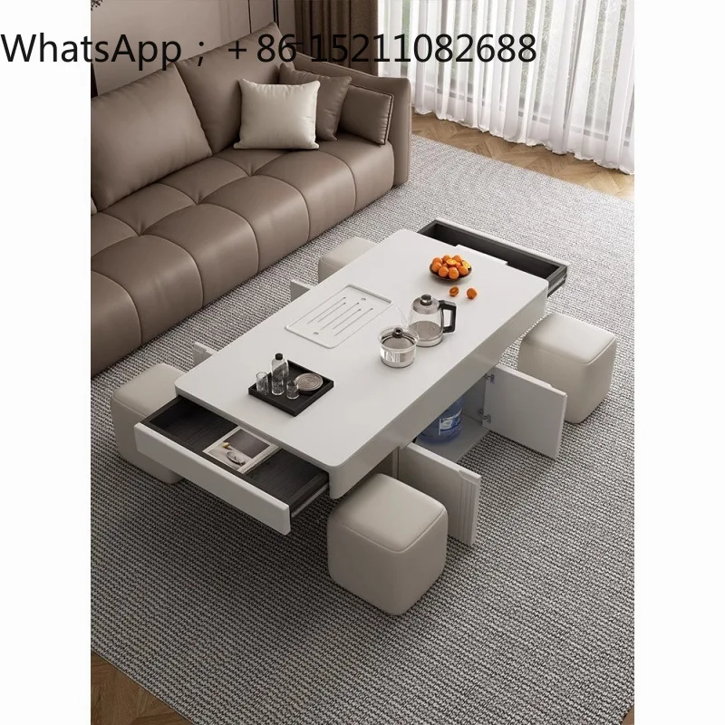SCY Modern Kung Fu Tea Table Living Room Study High-end Slate Painting Tea Table Multifunctional Coffee Table