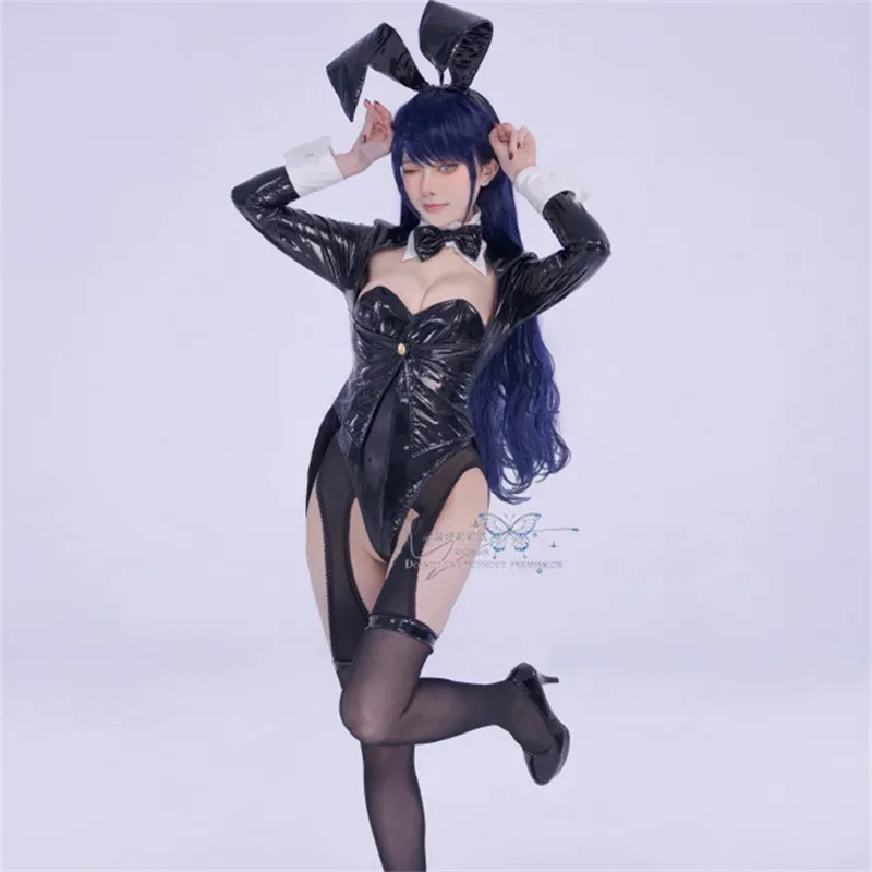 

Cos Anime My Dress-Up Darling Kitagawa Marin Cosplay Costume Bunny Suit Bunny Girl Costumes Rabbit Girl Leather Suit Clothing