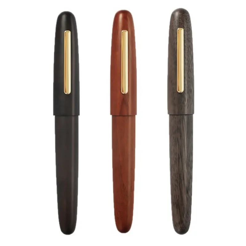

A+ Jinhao 9056 Natural Wood Fountain Pen Handmade Iridium Fine 0.6mm Gift Ink Pen