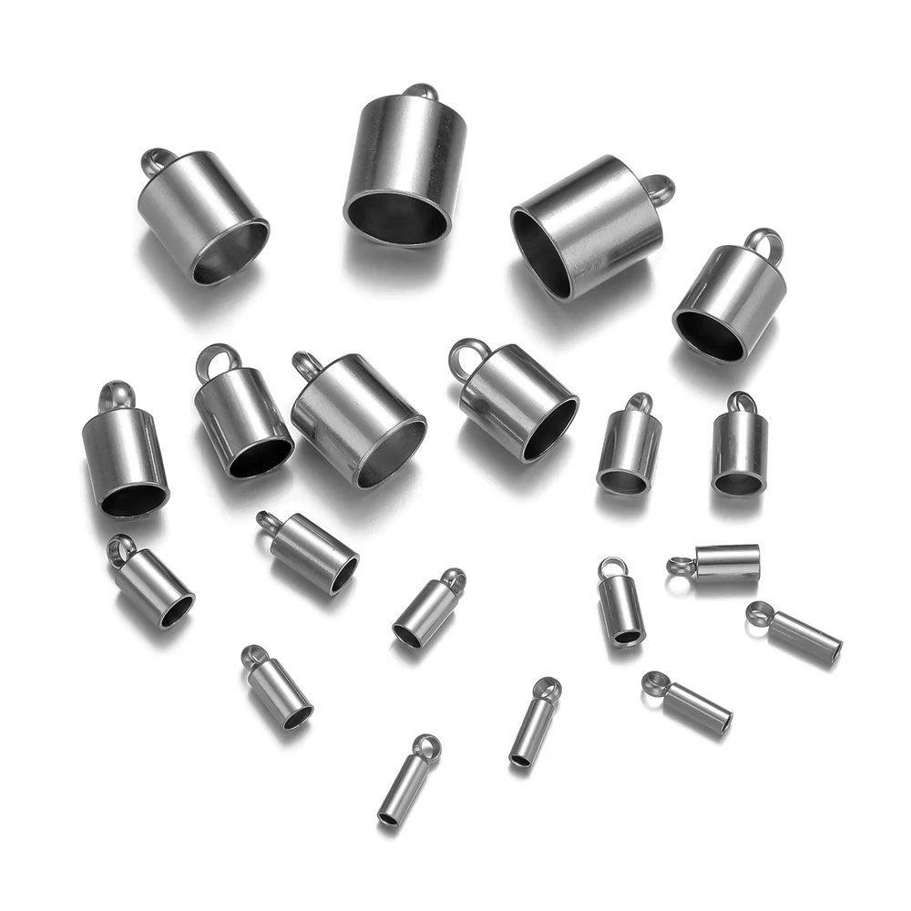 20pcs Stainless Steel Gold Plated Bucket Rope Cap Bead Caps for DIY Jewelry Making Bracelets Necklaces Accessories Findings