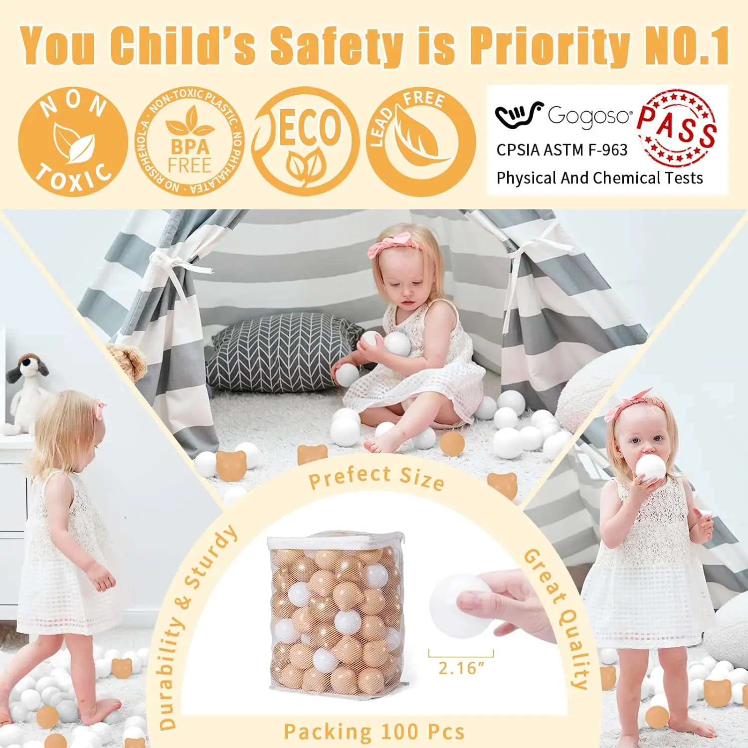 100 stks Beer Bal Pit Ballen Vormen BPA Gratis Plastic Speelballen Crush Proof Kids Peuters Baby Pastel Pelotas Speelgoed Vormige