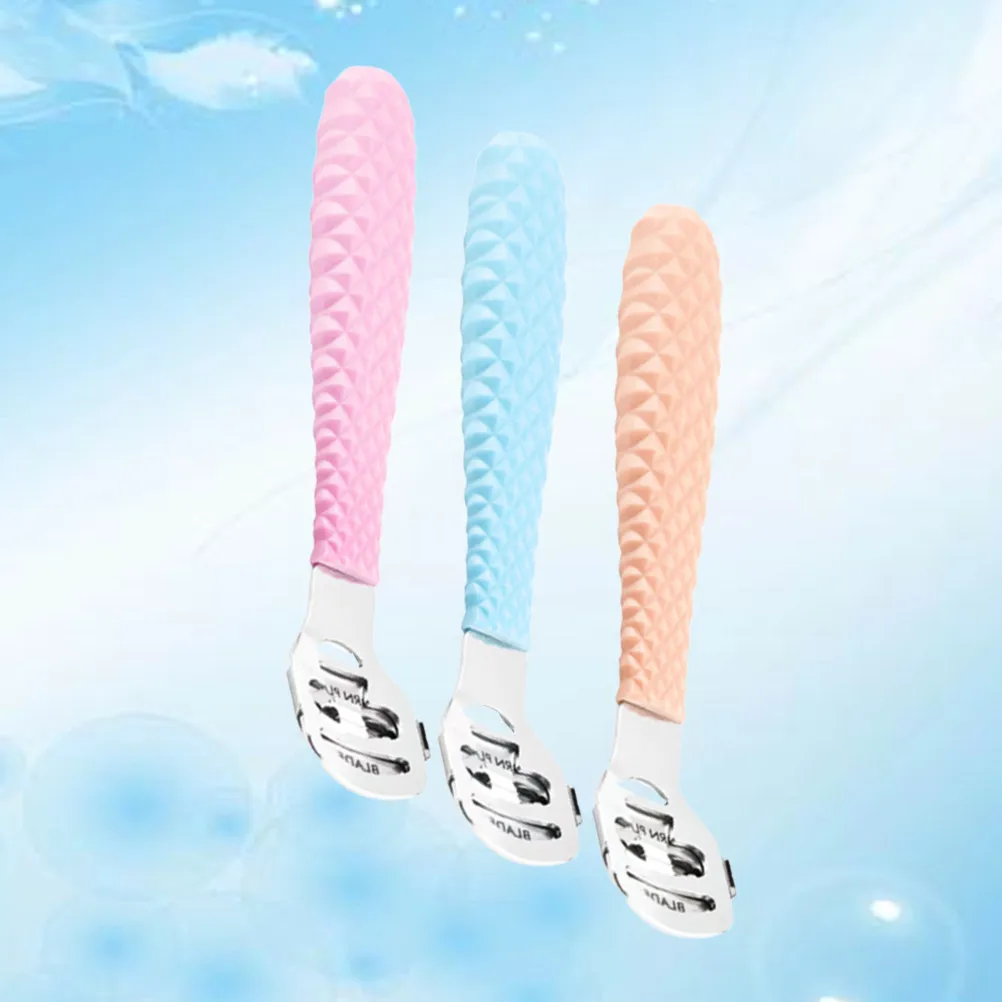 

Набор из 3 предметов: Премиальные инструменты для педикюра и удаления огрубевшей кожи (голубой, розовый) – Отличный подарок