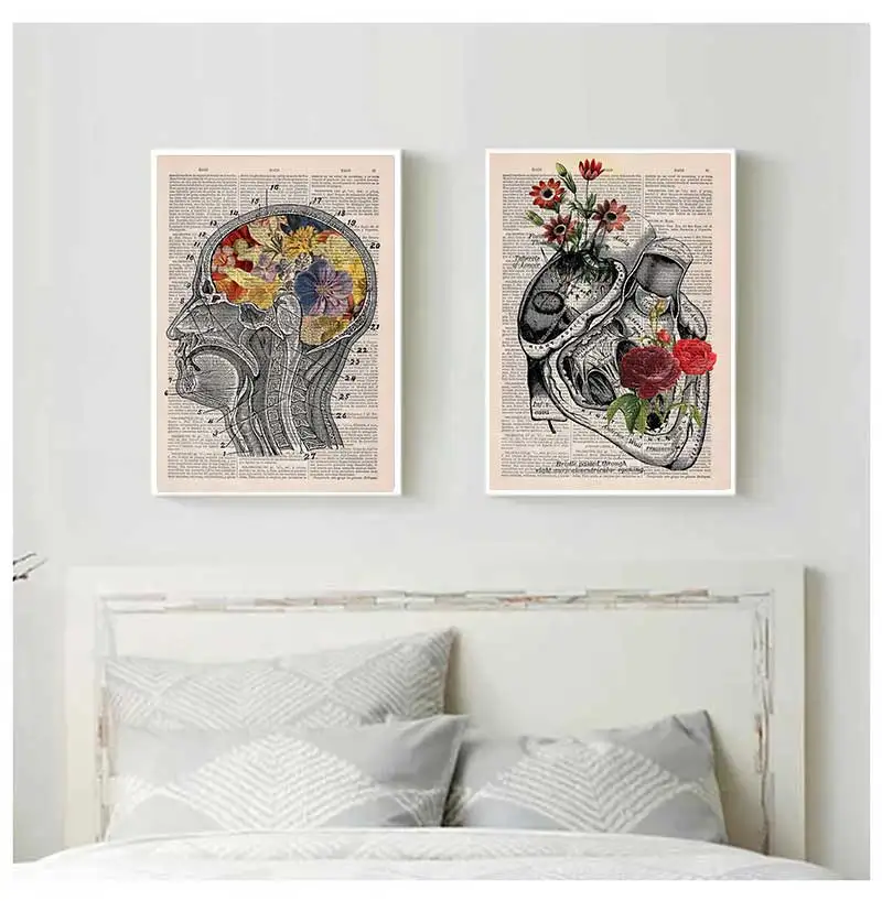 Sexy Body Breast Flower Breastfeeding Medical Art Poster Print Gynecology Canvas Painting Idea Gift Room Home Decor