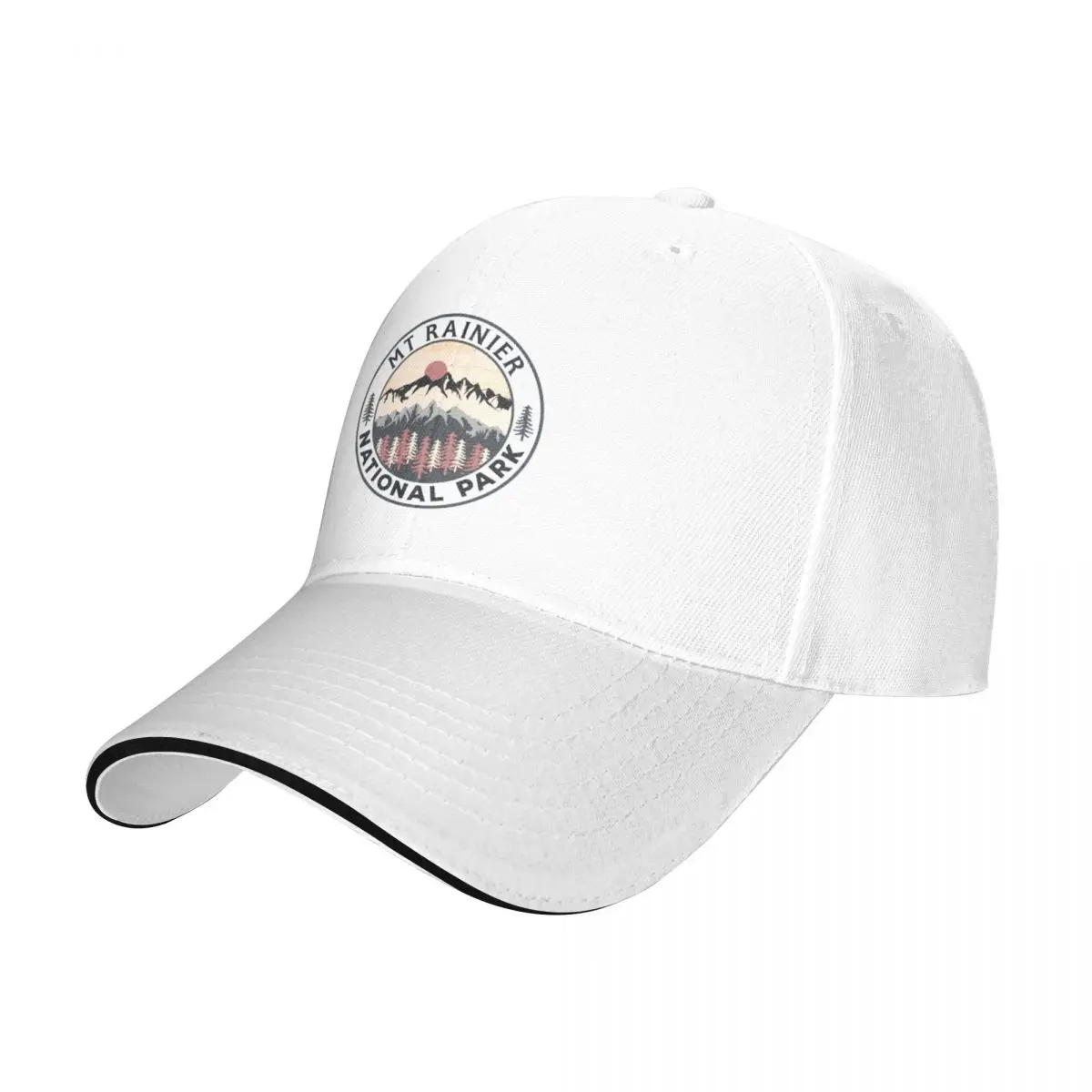 

Mt Rainier National Park Baseball Cap Icon Hat Man Luxury Hat Beach Women Caps Men's