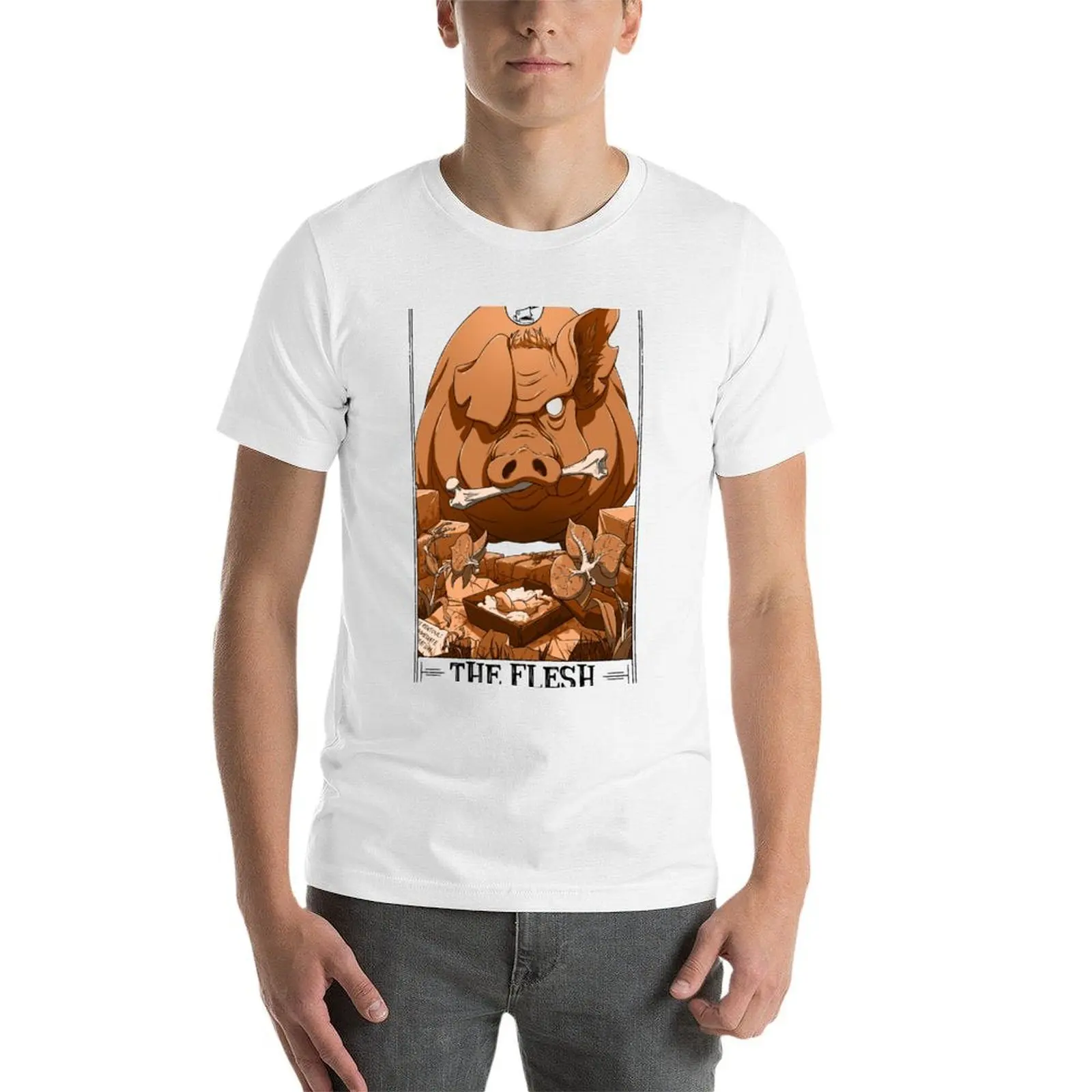 The Flesh Tarotesque - (Light) T-Shirt man graphic t shirt cotton t shirt pack t shirts for man pack white T-shirt view 3