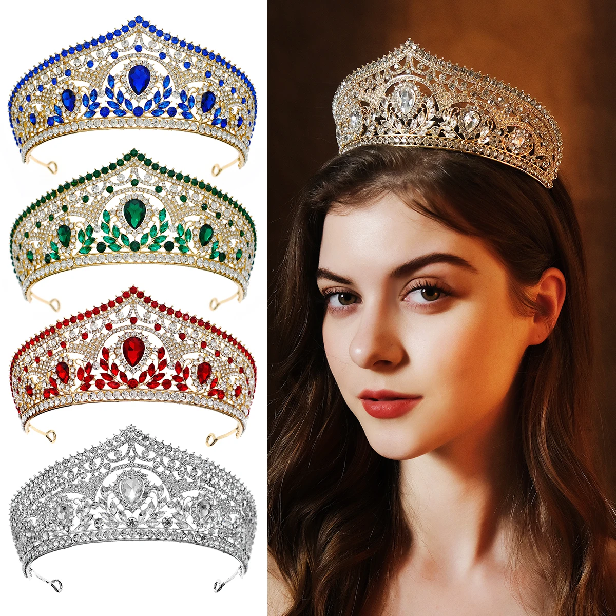 Wedding Bride Wedding Dress Headwear Crown Alloy Rhinestone Tiaras Women's Classic Party Dress Accessories