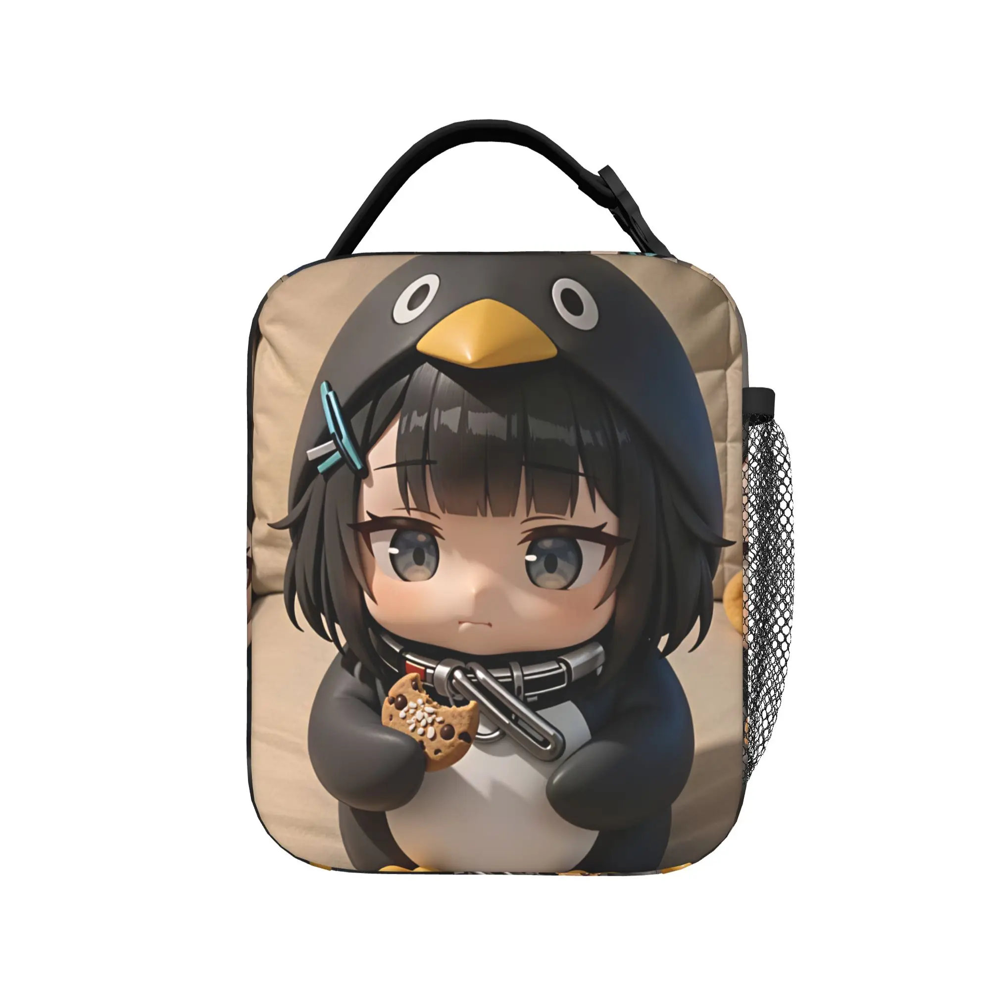Gugu Gaga Penguin  Lunch Bag For Unisex  Designer Lunch Box Kawaii Picnic  Bag Portable Zipper Oxford Thermal Tote Handbags