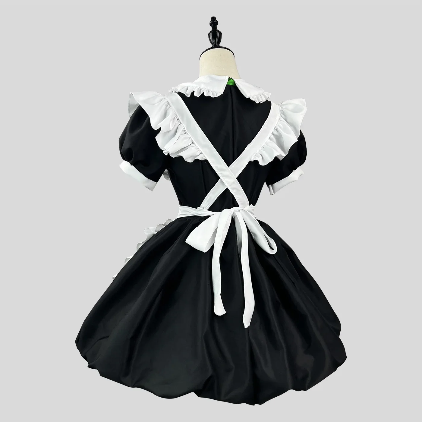 Lolita empregada cosplay fantasia para mulheres, dramatização de Halloween, meninas, preto e branco, panda bonito, traje diário, roupa linda