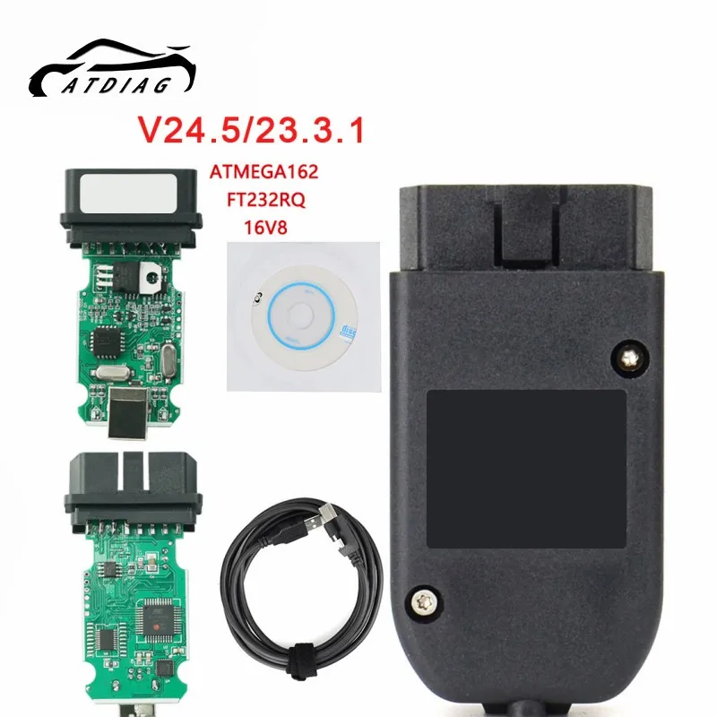 Newest 26.9 26.3 V25.3 HEX V2 OBD2 Diagnostic Cable Multi-Language VAG Scanner Tool for VAG HEX V2 for VW Audi Skoda Car