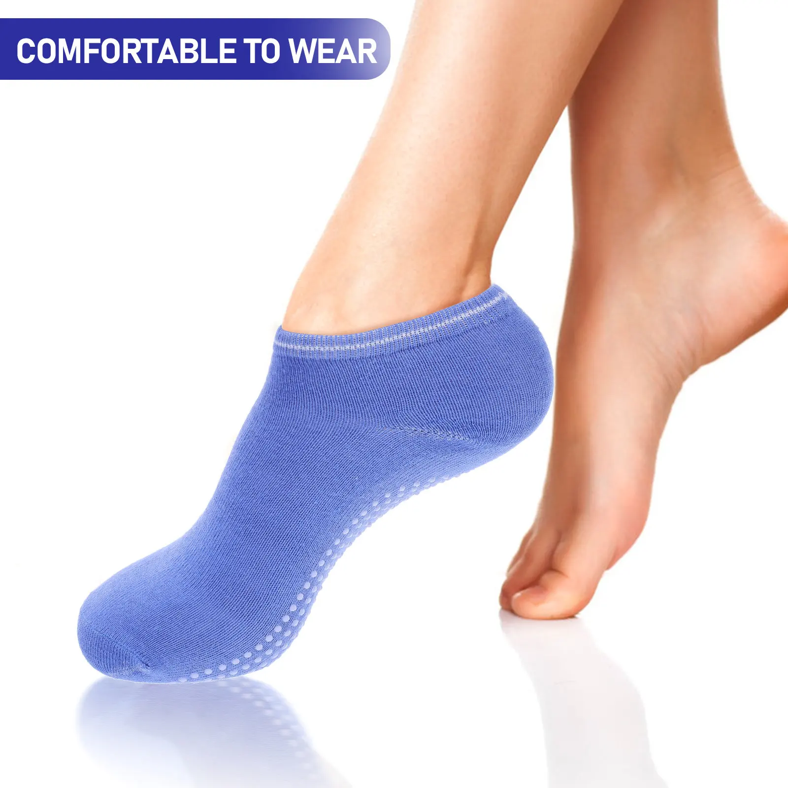 6Pairs Non Skid Breathable Yoga Socks Anti Slip Ankle Socks Sports Pilates Dance Trampoline Running Running Sock