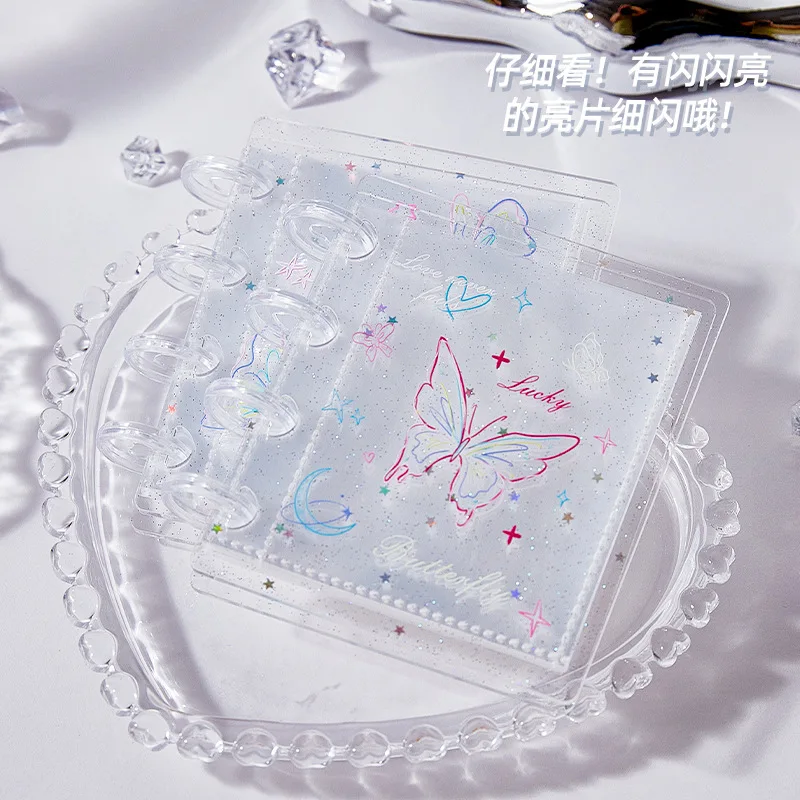 

3-inch small card storage book ins butterfly acrylic one-square card book girls two-dimensional star chasing small fresh album