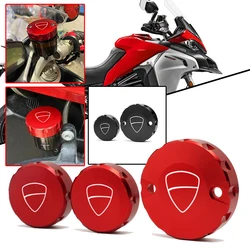 Motorcycle Accessories Front Brake Clutch Rear Brake Fluid Reservoir Cover For DUCATI Multistrada 1200 DVT ENDURO 1260 V4 S 899
