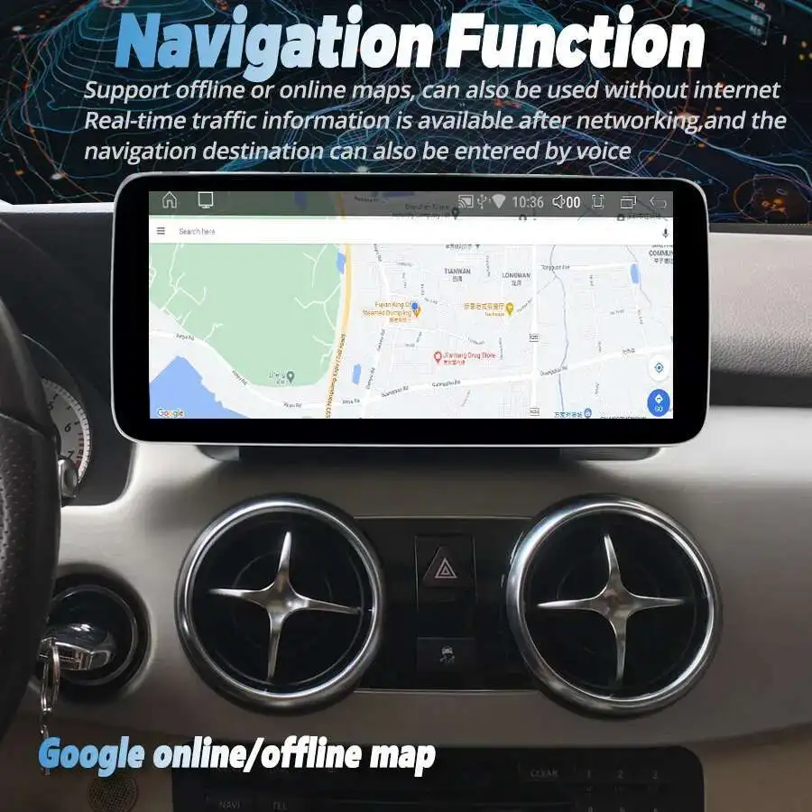 

12.3inch Wireless Apple CarPlay IOS Android 13 Car Multimedia Touch Screen For Mercedes Benz GLK X204 2008-2015 Video Head Unit