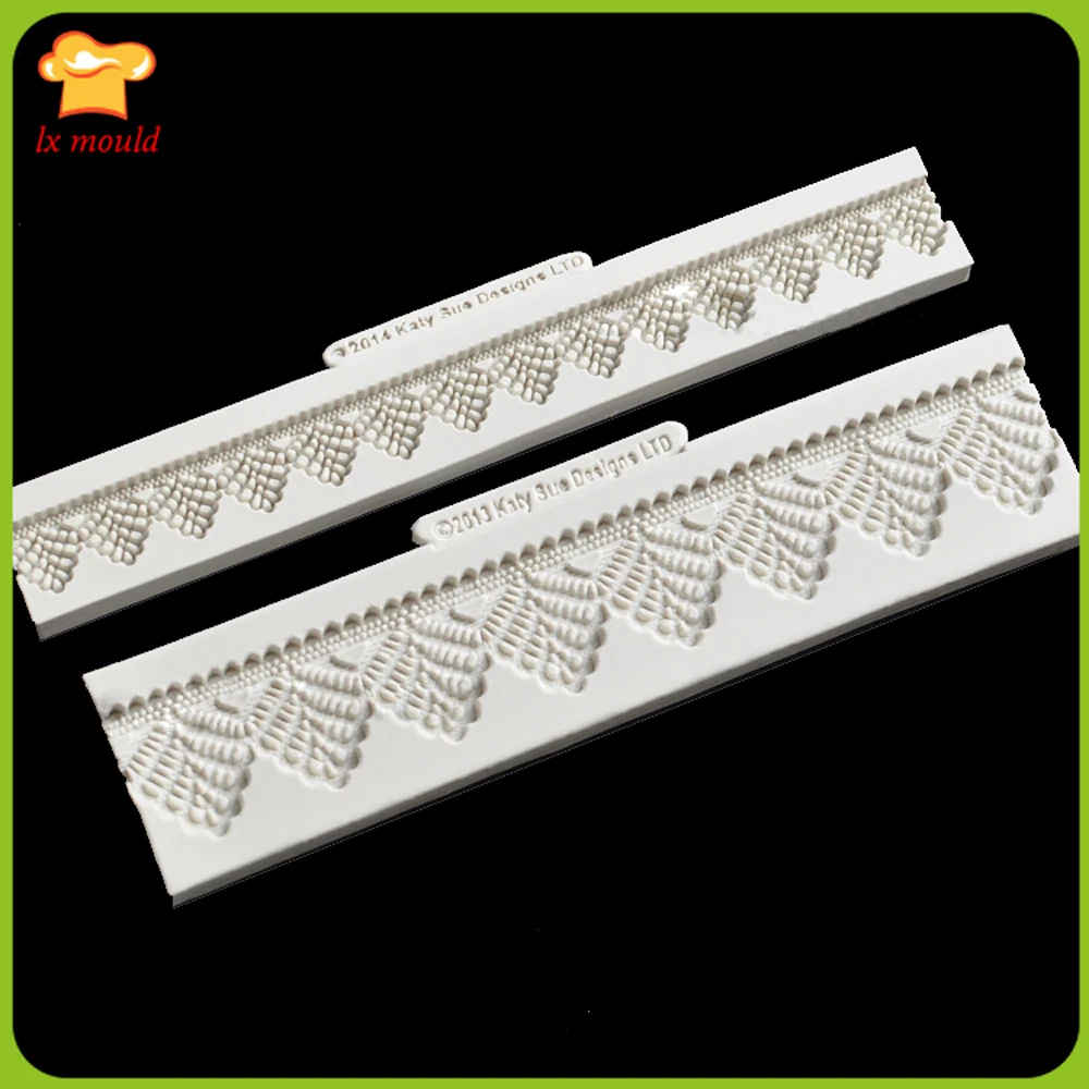 Retro European Style Photo Frame Embossed Fondant Silicone Mold Baroque Cake Lace Border Decoration Mould for Baking