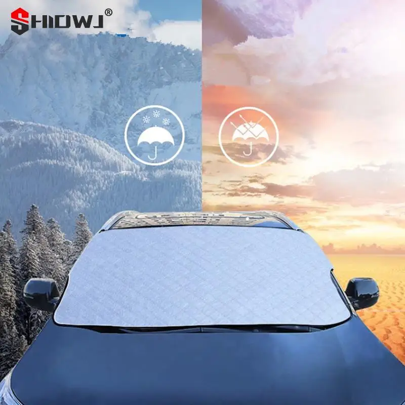 Car Windshield Cover Winter Sun Snow Ice Cover Waterproof Dustproof Anti-frost Anti-fog UV Protection Auto Cover Car Accessories