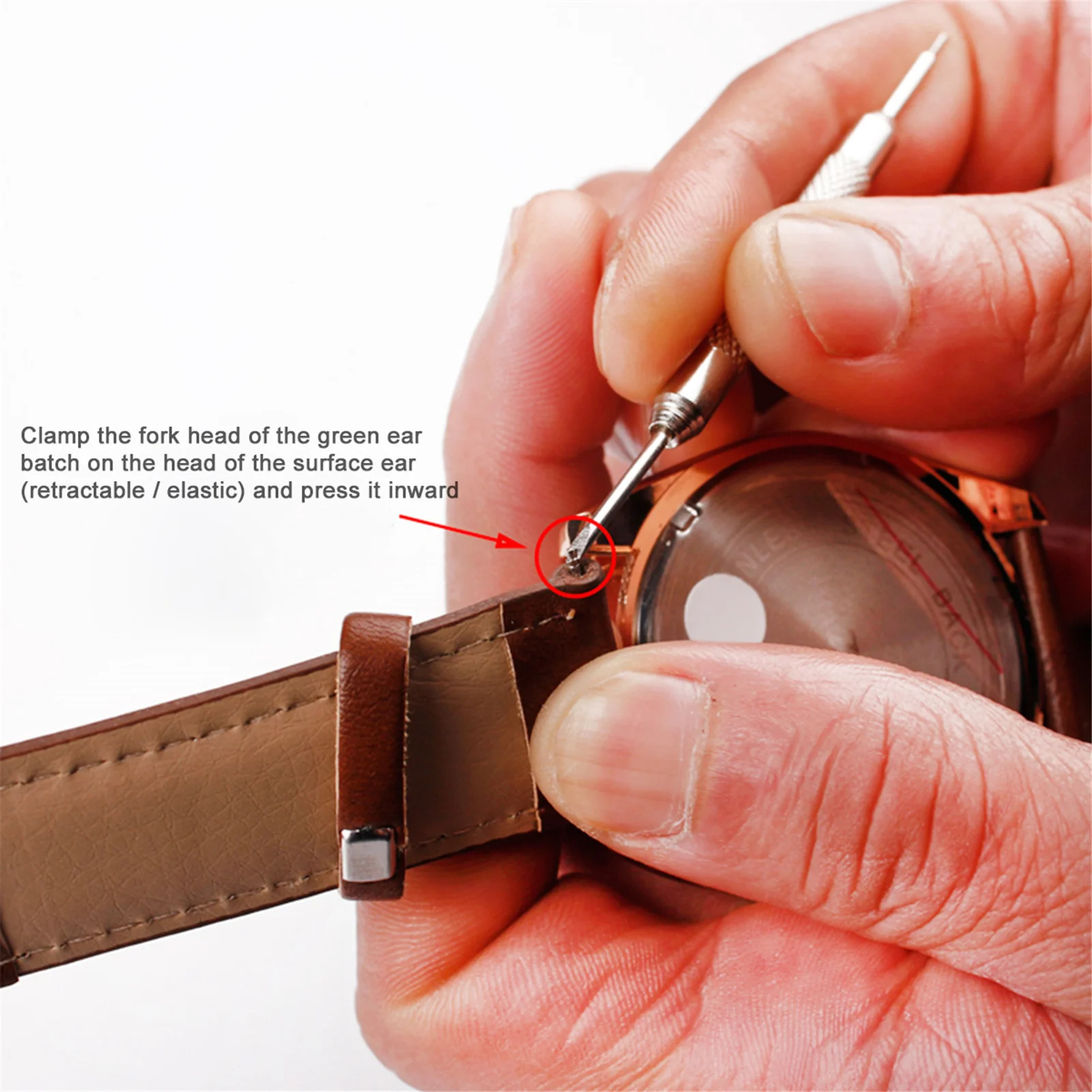 7Pcs Watch Band Accessories Professional Repair Tools Spring Bar Remover Metal Bracelet Opener Connecting Pin Remover 1.5x22mm