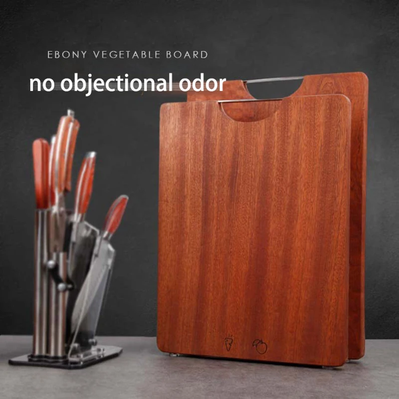 

Ebony wood cutting board Cutting board Solid wood thickened cutting board double-sided can be used as a household cutting board