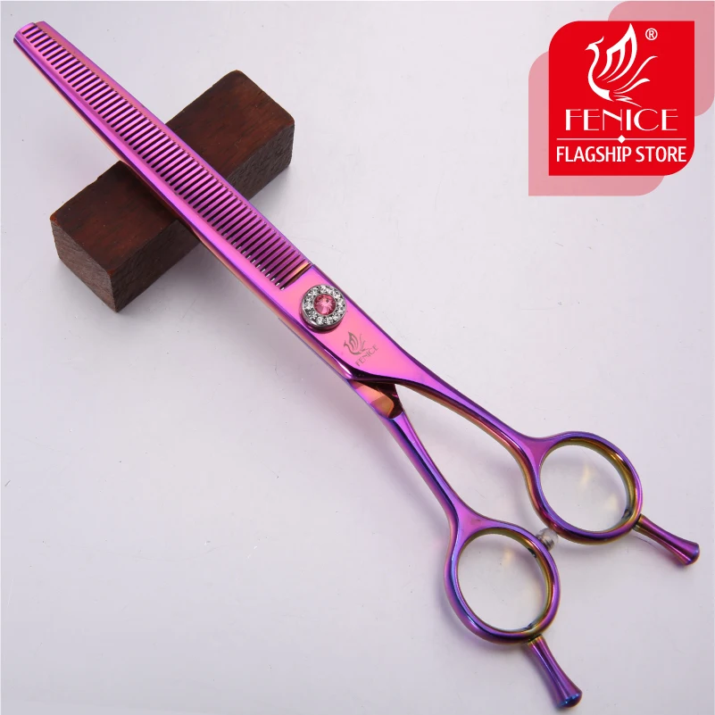 Fenice Professional JP440C steel 7.0 inch Pet Grooming Hair-dressing Cutting Thinning Scissors Shears for Pet Beautician tesoura