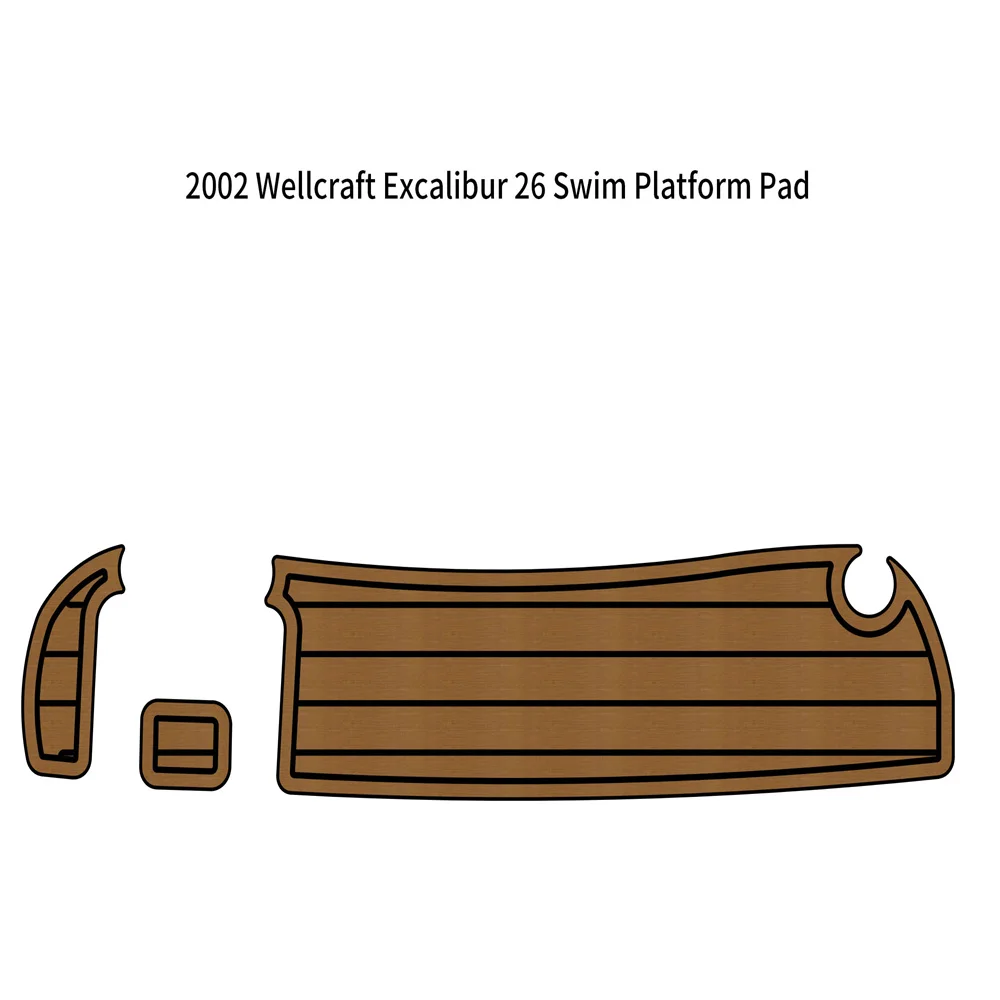 

2002 г., Wellcraft Excalibur, 26 дюймов, платформа для плавания, лодка из искусственной пены EVA, Тиковая напольная подкладка, самоклеящаяся подкладка, стиль морской кошки Gatorstep