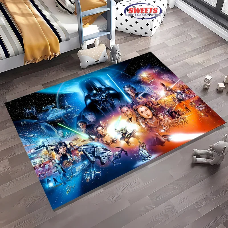 NEW ! Famous Movie Star and W-Wars Area Carpet, Rug for Living Room Bedroom Sofa Kitchen Doormat Decor, Kid's Non-slip Floor Mat