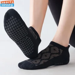 Professional Yoga Socks Women Cotton Breathable Ballet Pilates Socks Silicone Anti-slip Floor Gym Fitness Dance Sports Socks Sox