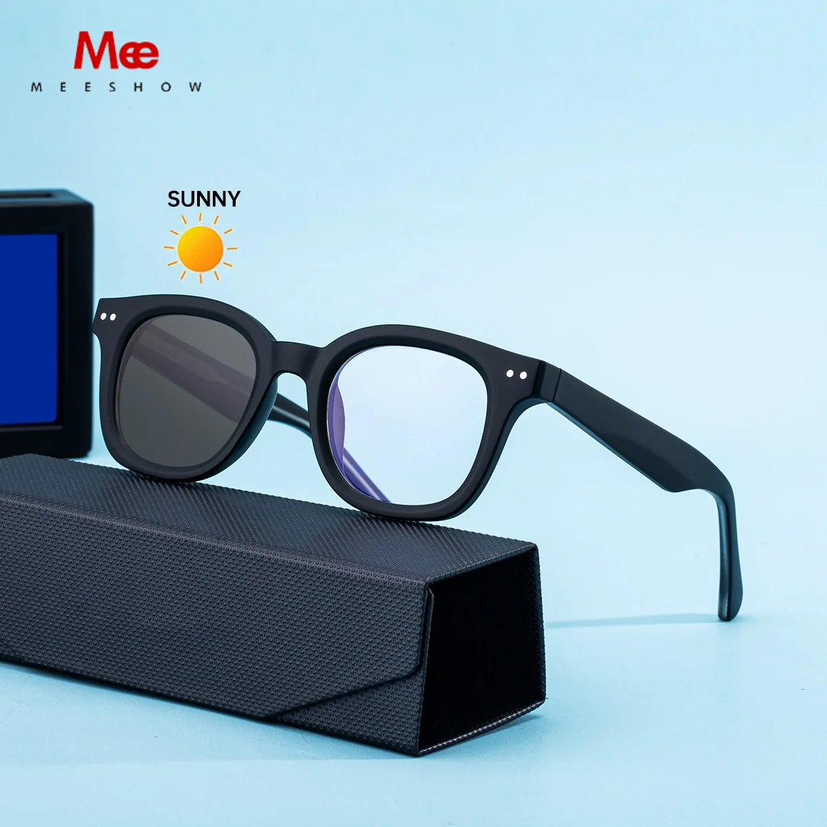 Meeshow Fashion pohotochromic Sunglasses Men's classic photo grey Lneses outdoor Sun Glasses 99323