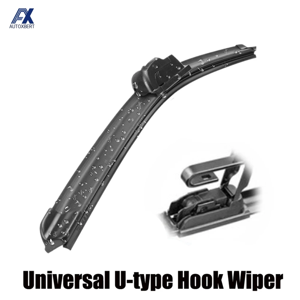 Car Windscreen Wiper Blade U-type U Type J Hook Soft Frameless Rubber Clean Windshield Wiper 14 16 18 19 20 21 22 24 26 inch