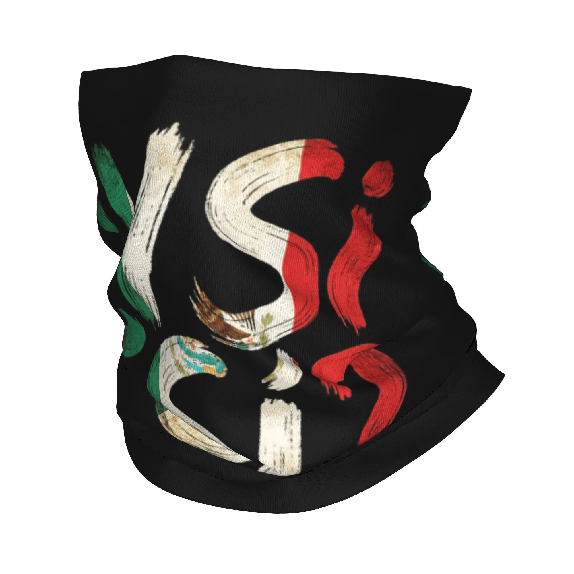 Y Si Si Spanish Quote Optimistic Bandana Neck Gaiter Printed Mexico Flag Balaclavas Magic Scarf Headwear Running Unisex Adult