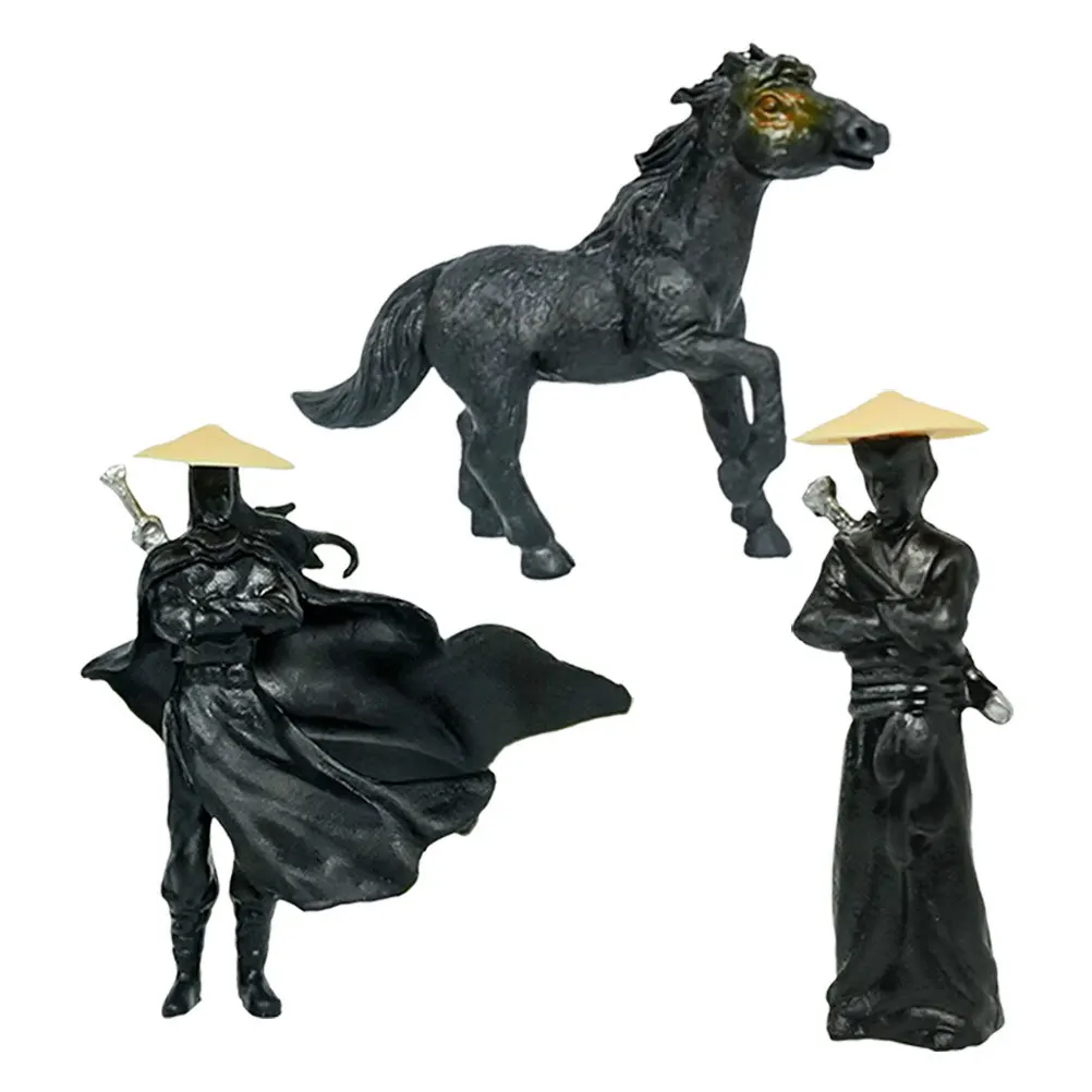 3 قطعة النمط القديم البلاستيكية فارس Errant مصغرة ل زن حديقة بونساي خزان الأسماك الديوراما طاولة الرمل تررم ديكور الصينية #6