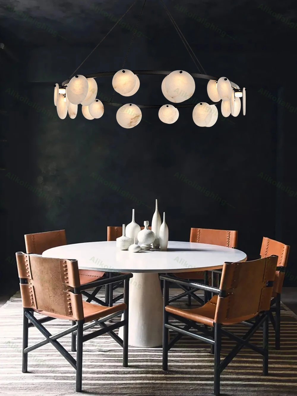 

Art Deco Marble Series Dimmable LED 2026 Chandelier Lustre Alabaster Pendant Light Suspension Luminaire Lampen For Dinning Room