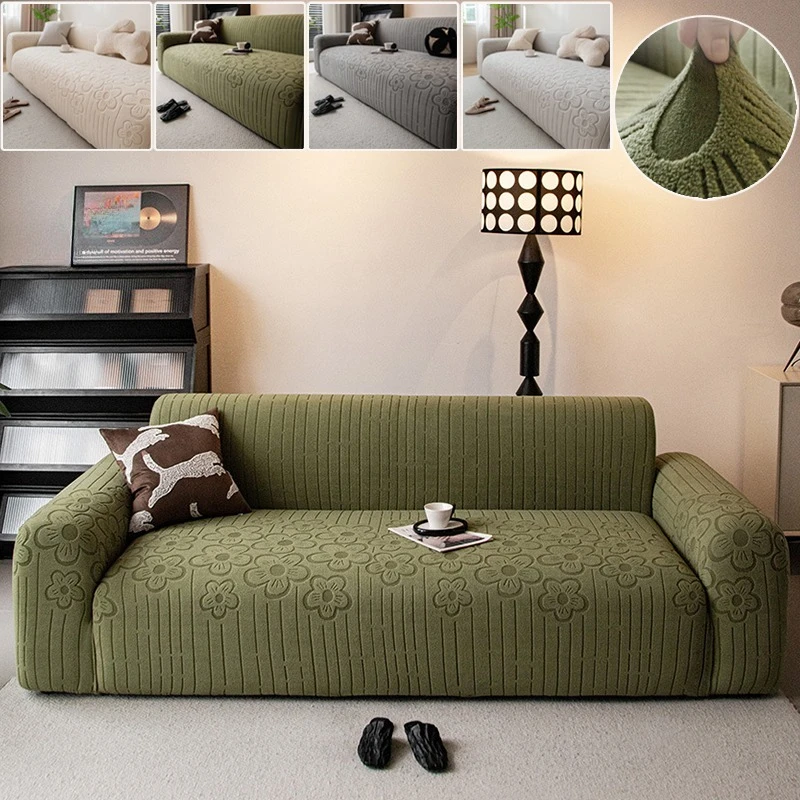 New Vintage Style All-Inclusive Universal Non-Slip Living Room Sofa Cover Thickened Anti Cat Scratch Protective Cover Home Decor