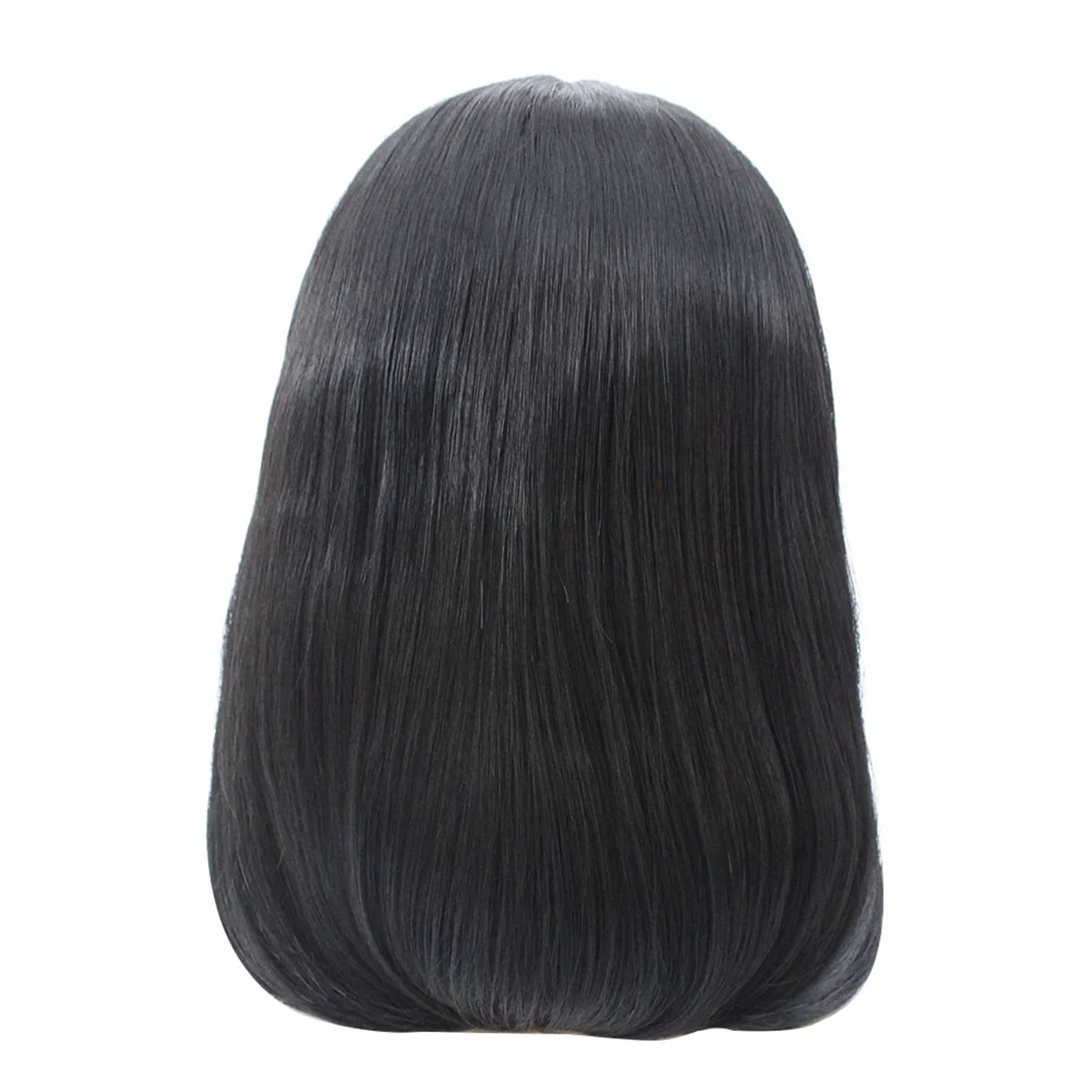 Wig penutup renda depan 12 inci Wig rambut Bob halus untuk wanita Wig rambut Remy lurus