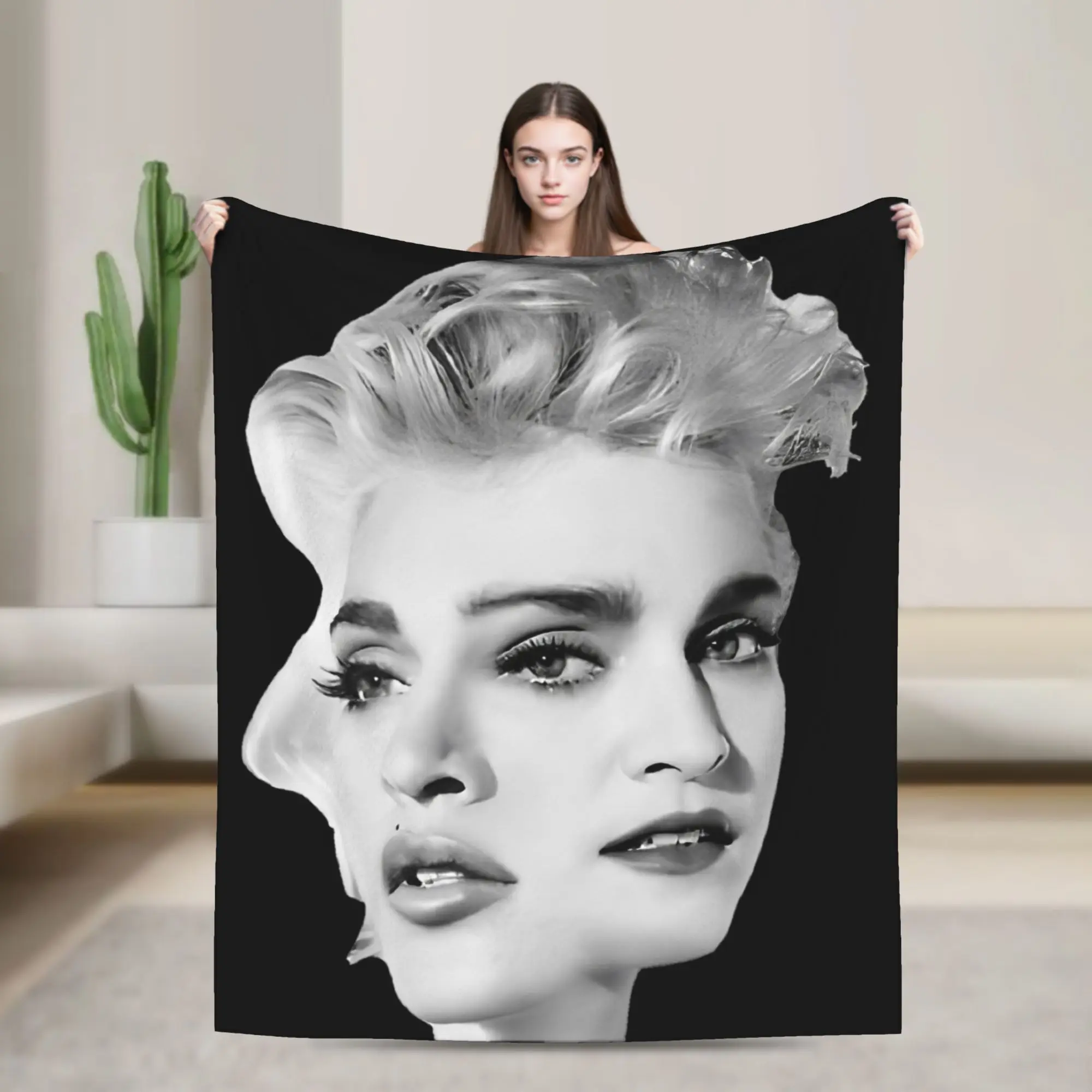 Vintage Madonna Celebration Tour Gift Blanket For Men Women Cozy Soft Pop Music Singer Throw Blankets for Sofa Multiple Sizes