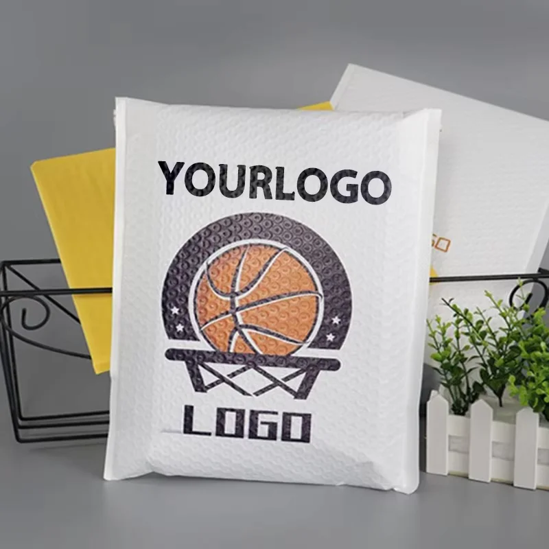 50pcs Express Envelope Bubble Mailer Bags Small Business Mail Shipping Supplies Shockproof Packaging Printing Logo