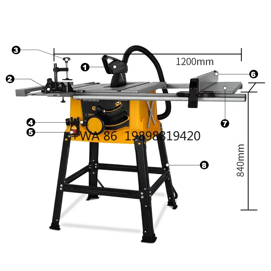 

Настольная пила для резки sierra De Mesa для деревообработки, 10 дюймов, 254 мм, 1800 Вт, дерево
