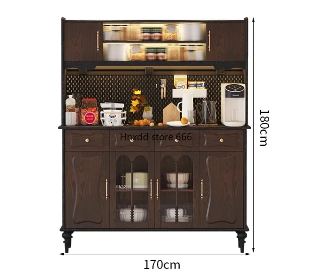 

French solid wood retro style dining side cabinet household