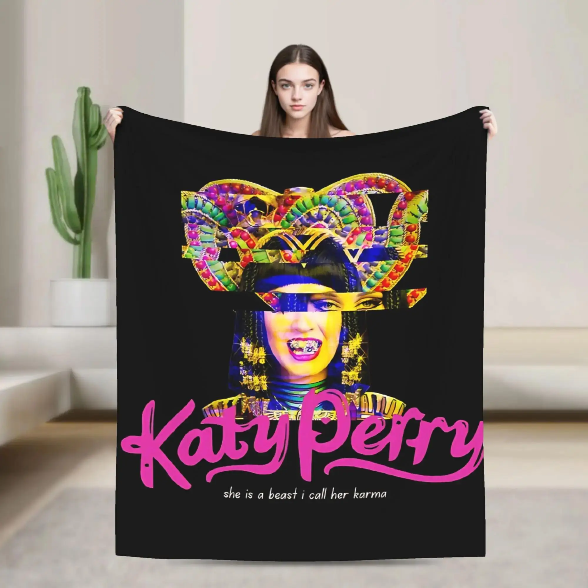

Плюшевый плед Dark Horse Katy Perry для спальни, путешествий, офиса – Мягкое фланелевое покрывало