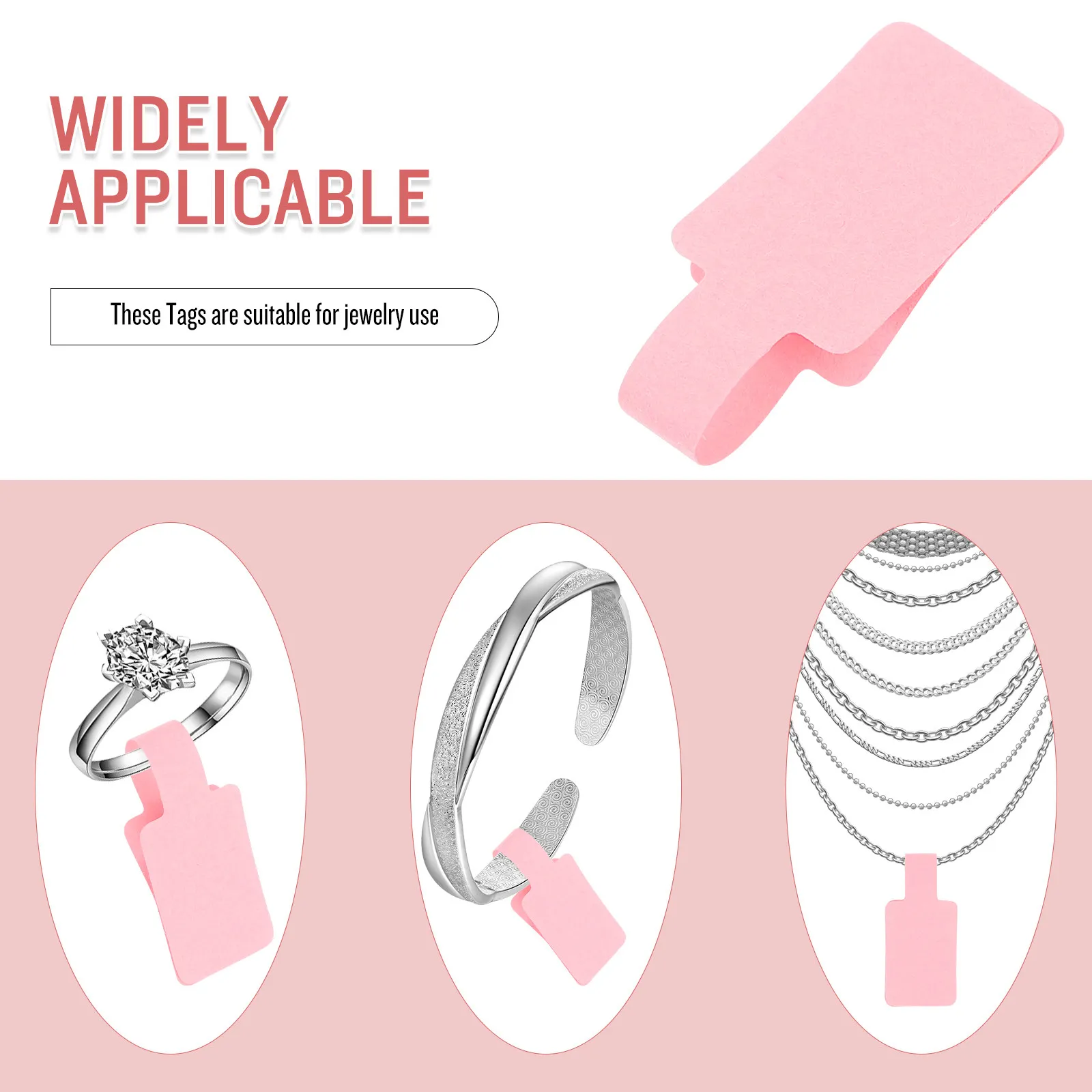 

100Pcs Write-on Jewelry Price Tags Adhesive Stickers Waterproof Reusable Label Tags for Rings Necklaces Earrings Bracelets