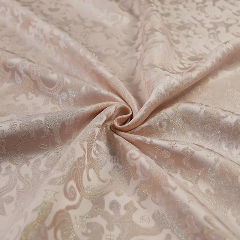 Woven gold pure silk new Chinese-style cheongsam fabric