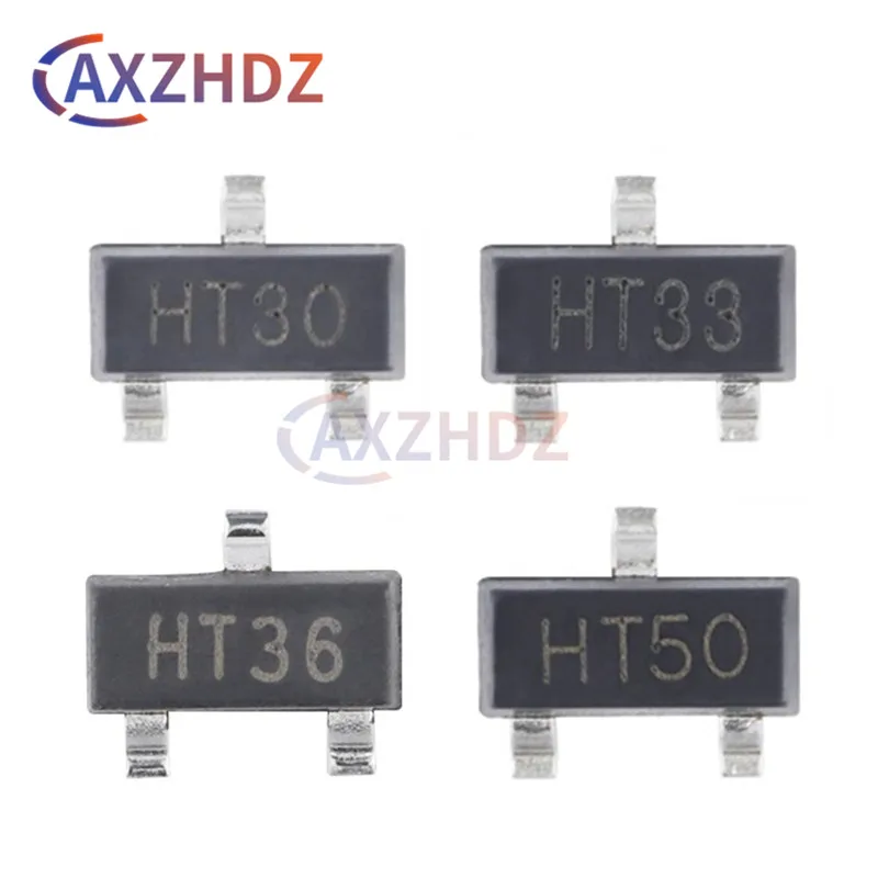 20 قطعة HT30 HT33 HT36 HT44 HT50 HT7530 HT7533 HT7536 HT7544 HT7550 3V 3.3V 5V 3.6/4.4V SOT23 SMD LDO منظم خطي منخفض التسرب #1