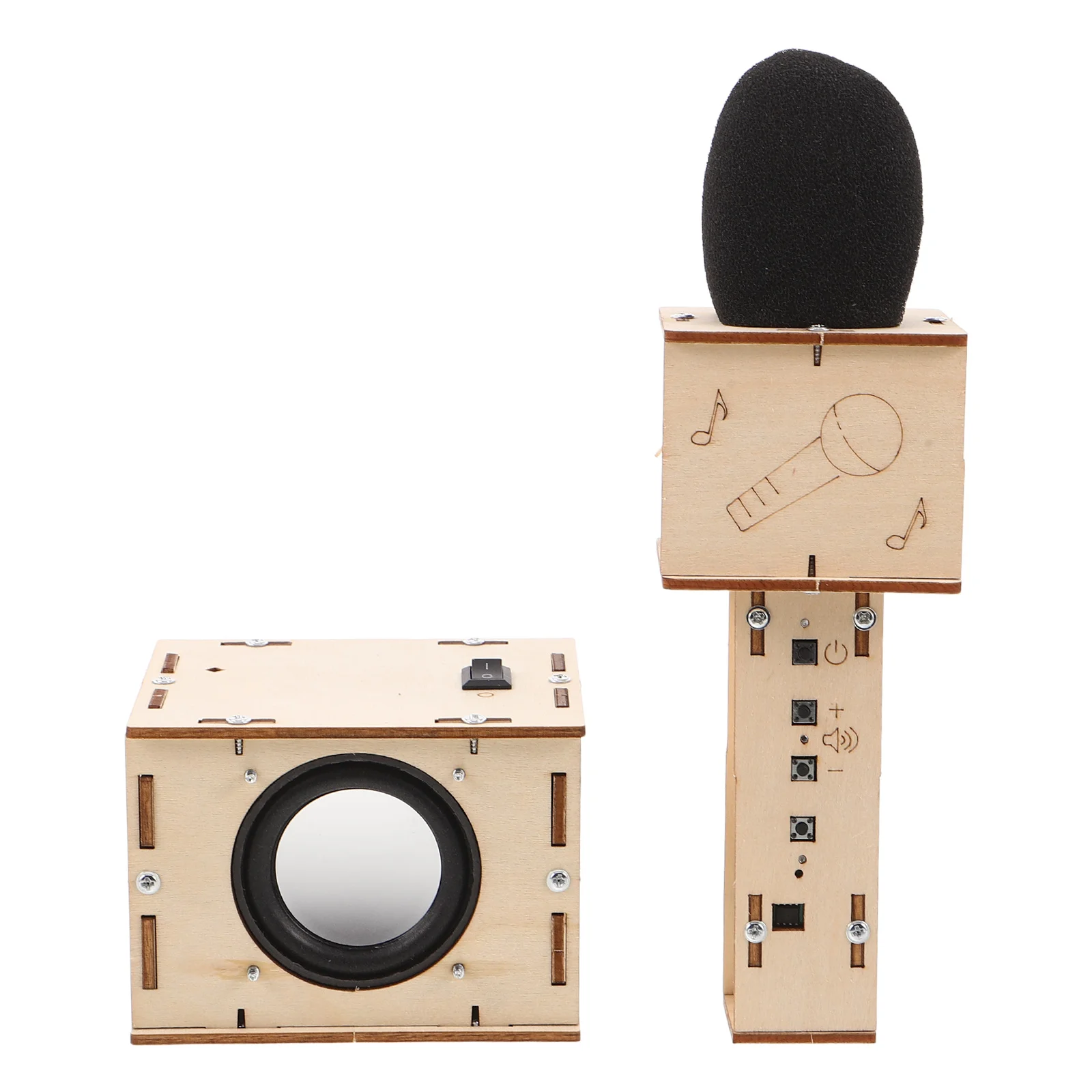 

1 Set Diy Speaker Kit For Kids Children Speaker Wireless Microphone Subwoofer Portable Karaoke Stem Electronic Kits