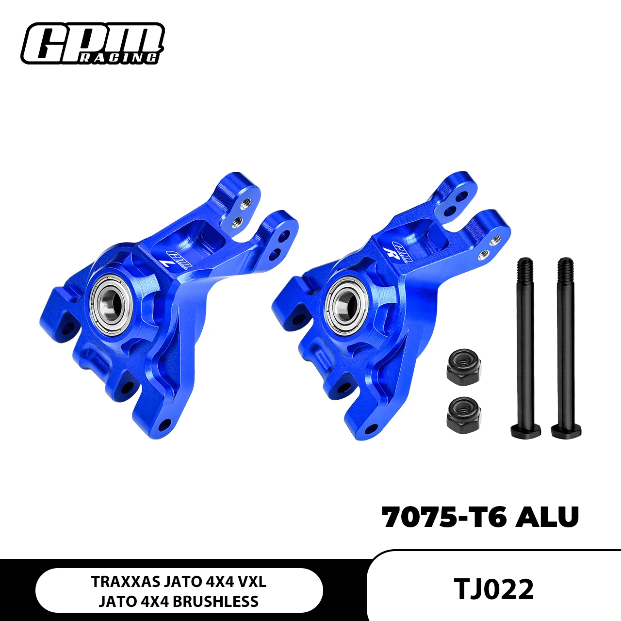 GPM TRAXXAS 1/8 JATO 4X4 VXL 7075 Alloy Rear Stub Axle Carriers&Oversize Bearing