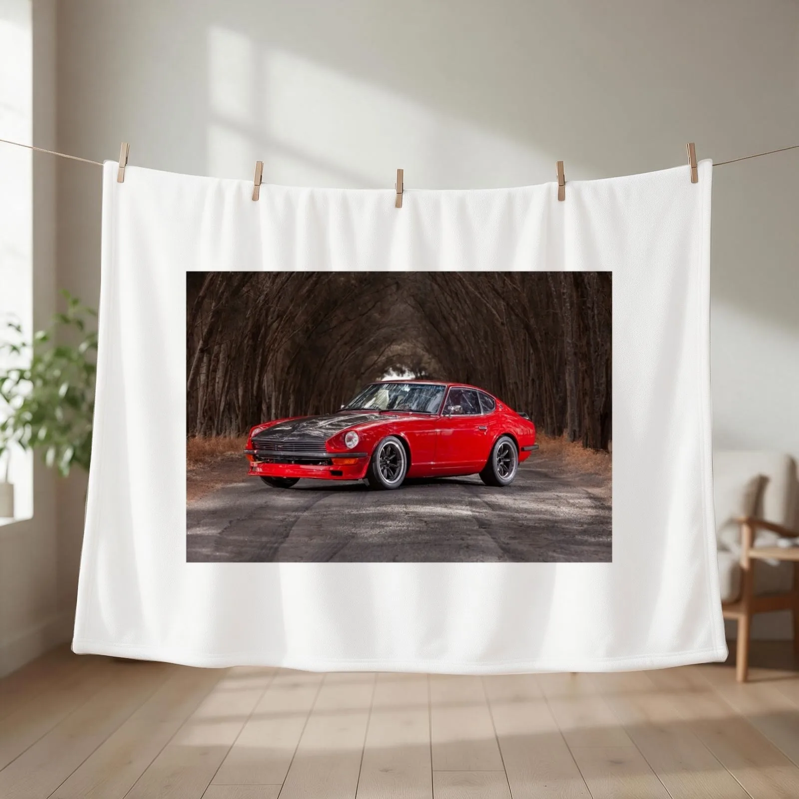 1971 Datsun 240z in red Throw Blanket Blankets For Sofas Summer Beddings heavy to sleep Quilt Blankets