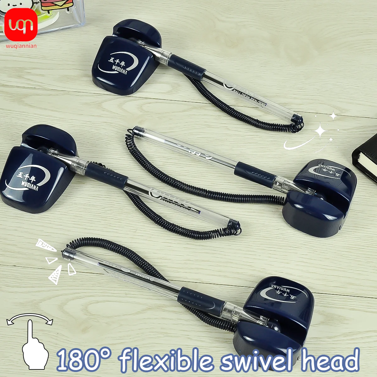 WQN-3/6/12 قطعة بسيطة سطح المكتب الثابتة هلام القلم 0.5 مللي متر تلميح الحبر الأزرق ثابت الغراء هلام القلم للمدرسة واللوازم المكتبية #2