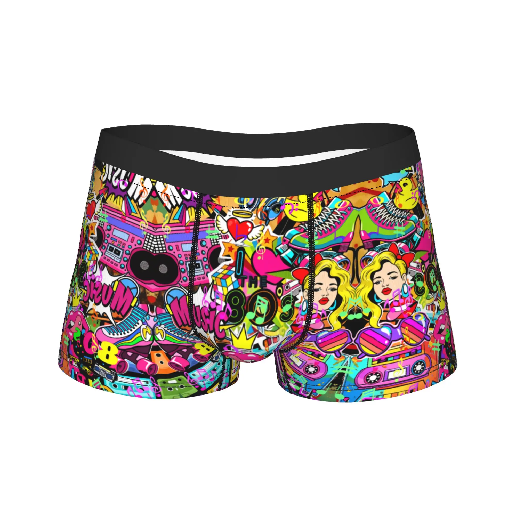 

Neon Graffiti Art Underwear Men's Boxer Brief Sexy Soft Boxer Shorts Hot Sale Print Oversize Underpants