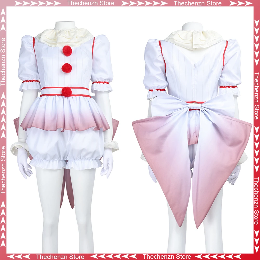 

Fancy Dress Scary Clown Penny Wise Cosplay For Women Clothing Movie Terrifier 2 Woman Costume Halloween Female Party Outfits