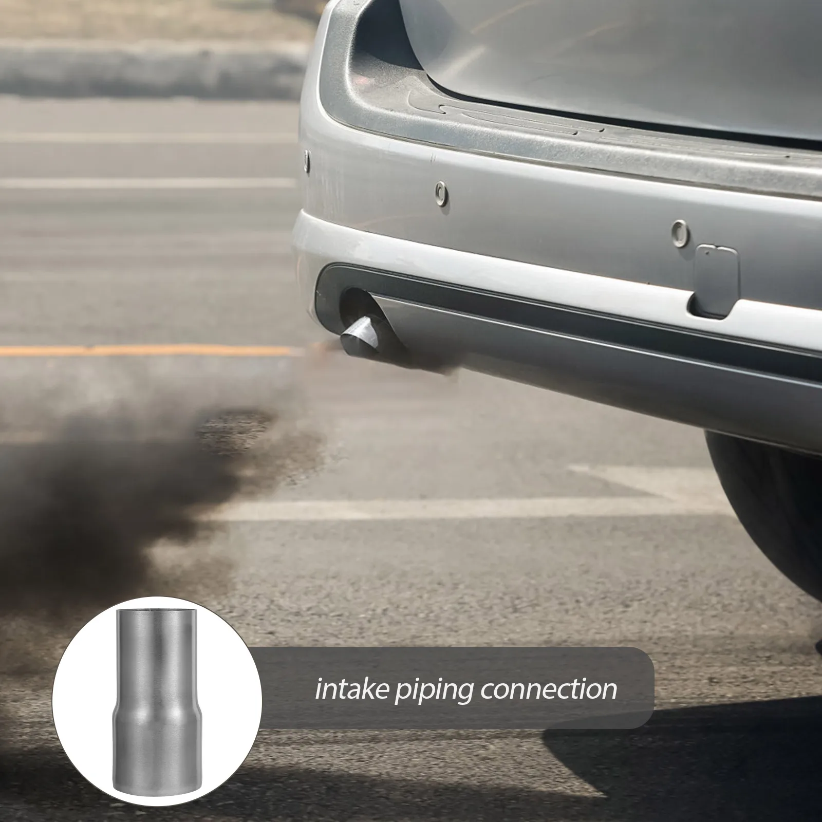 

Stainless Steel Pipe Connector Reducer Adapter 57MM 63MM for Car Intake Exhaust System Joint Pipe Connection Easy